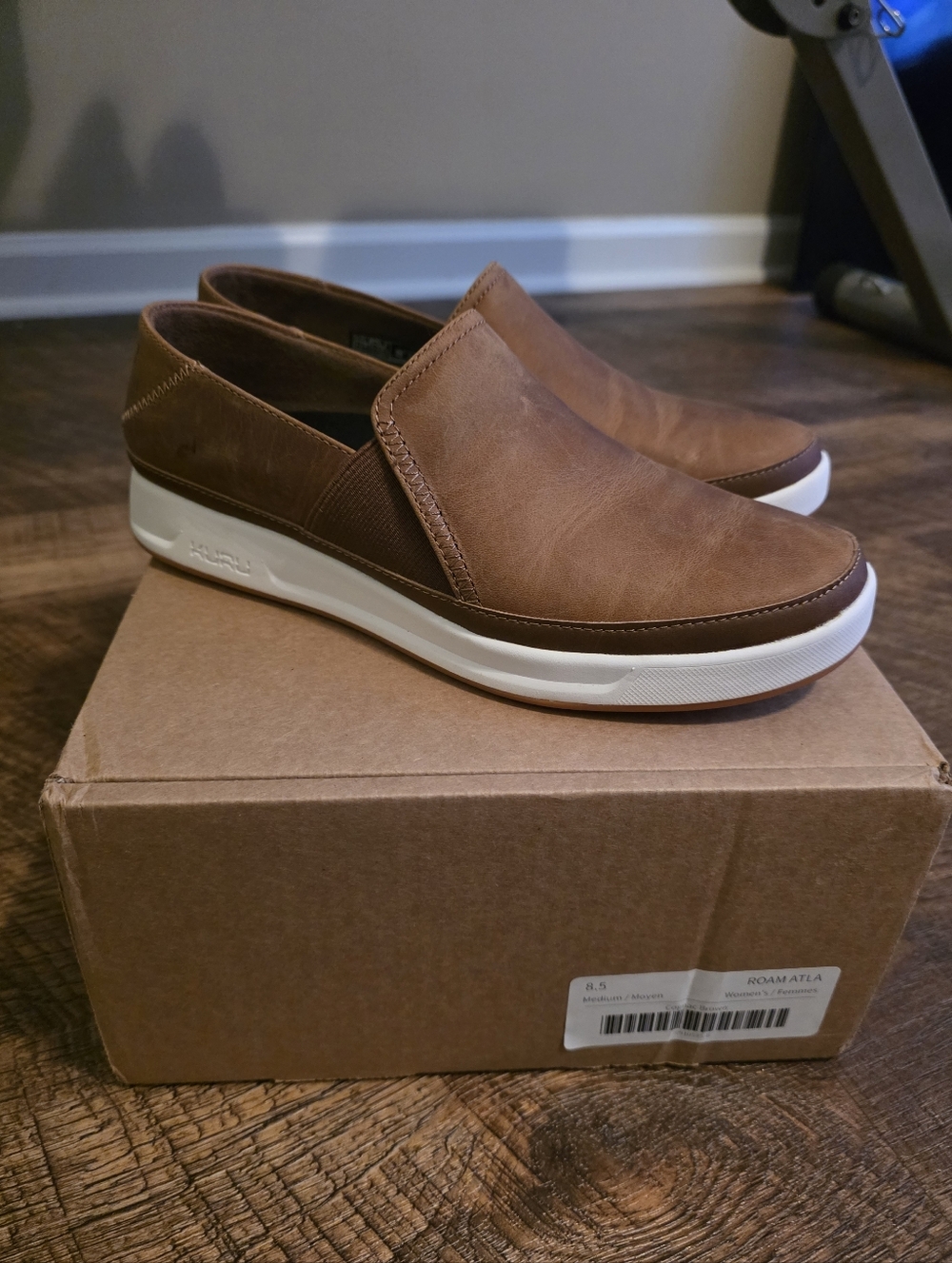 KURU Roam ATLA Women’s Slip-On Shoes Brown Leather Size 8.5